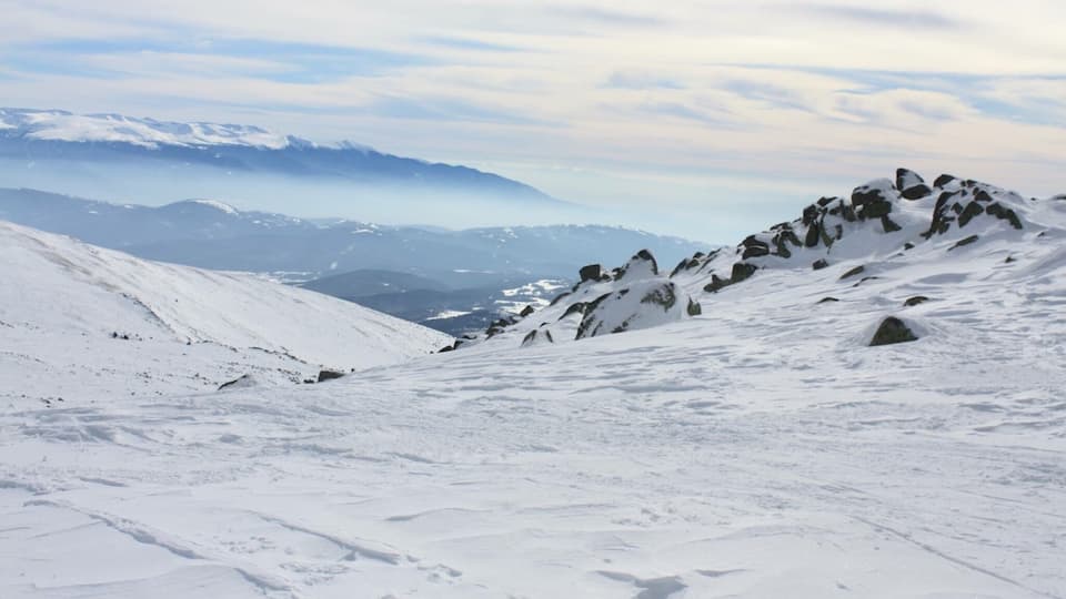 The picture is taken from the peak of Vitosha mountain(Cherni vrah, 2290m).