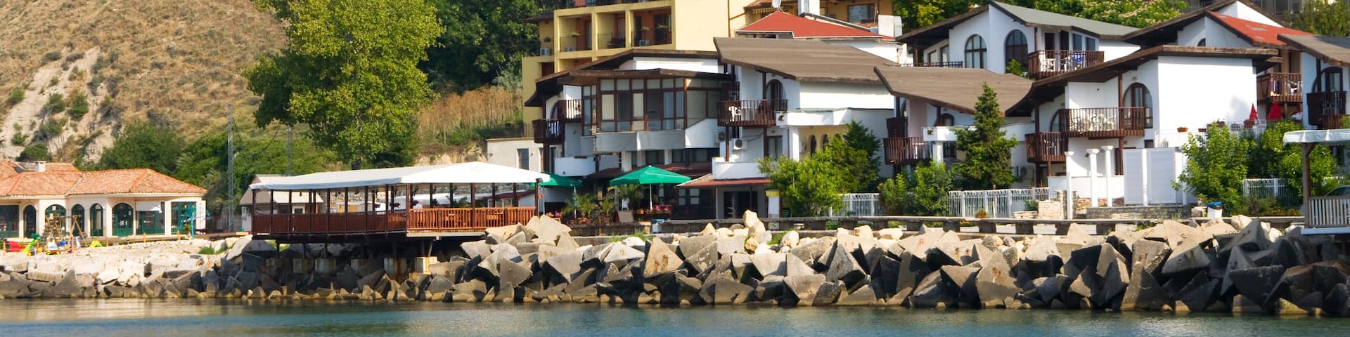 The town of Balchik on the Black sea coast, Bulgaria.