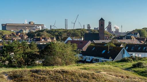 Panorama of Wijk aan Zee, North Holland, The Netherlands