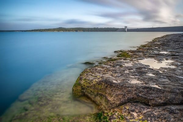 This is a 2 minute exposure of beautiful Canyon Lake in the Texas Hill Country.