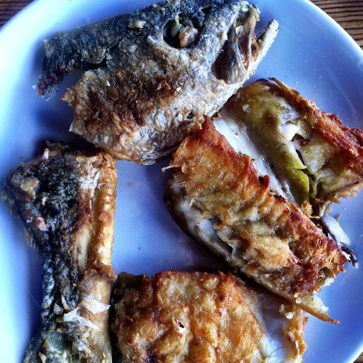 Grill fish just from sea an hour ago