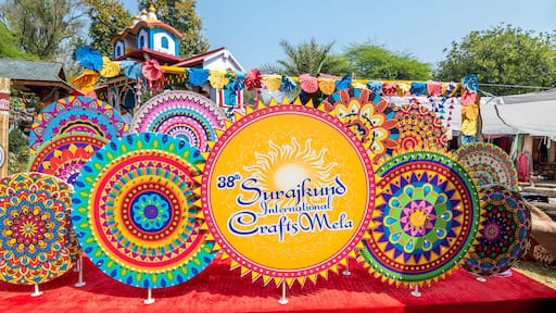 The Surajkund Mela or Surajkund Fair of Faridabad, Haryana, India is unique as it showcases the richness and diversity of the handicrafts and handlooms