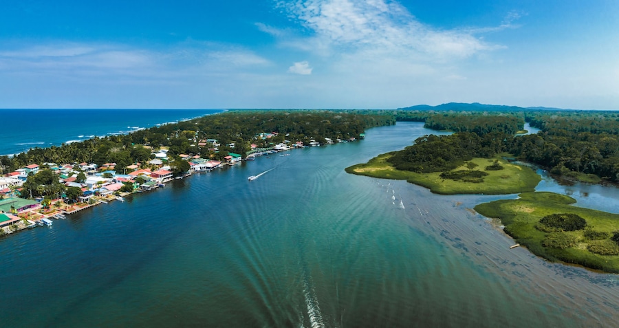Village of Tortuguero. Caribbean sea on the one side, village inside the jungle in the middle, and huge river on the otjer side. Amazing place full of wildlife in Costa Rica