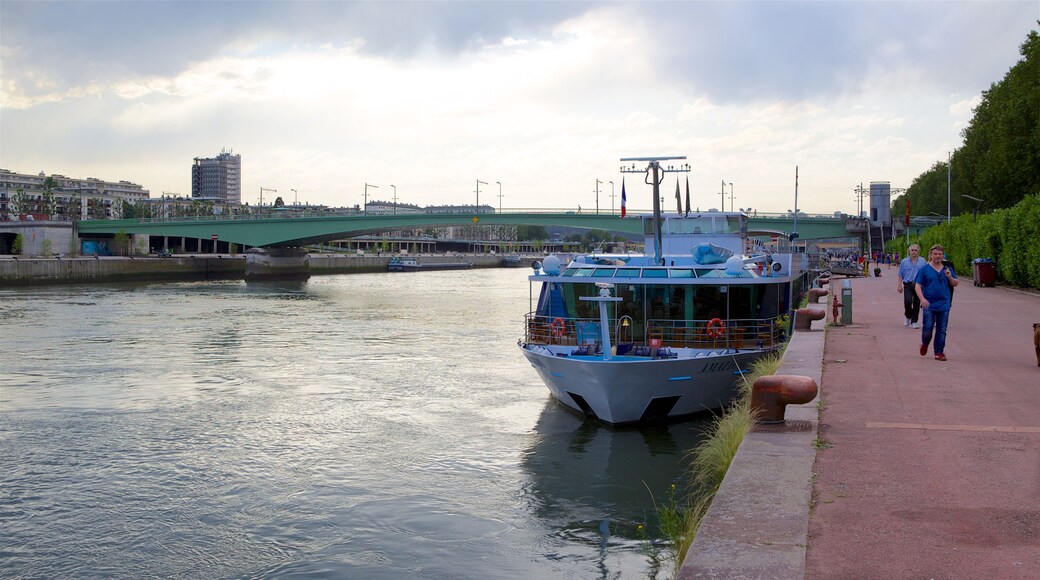 Upper Normandy showing a bridge, a sunset and a bay or harbor