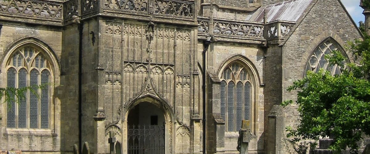 View from SW of St Mary's Church, Yatton, North Somerset, UK