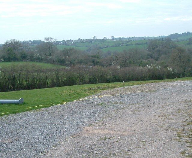 Signs of spring View toward the former rail line with Timsbury Bottom forming the backdrop