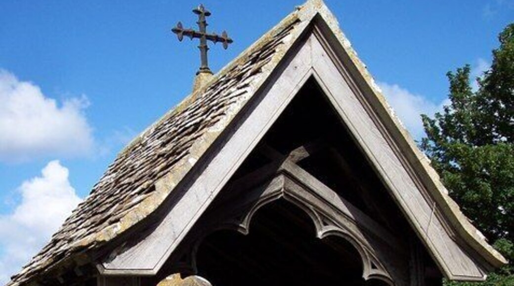 Lych gate of St Mary Magdalene parish church, South Marston, Wiltshire