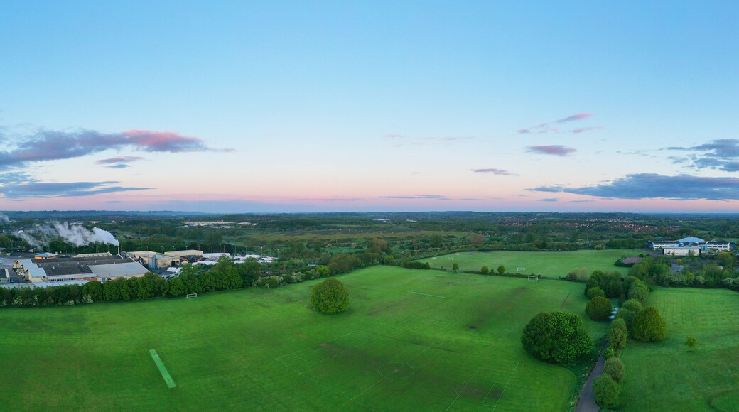 Aerial panoramic view of the Moredon area of Swindon, wiltshire