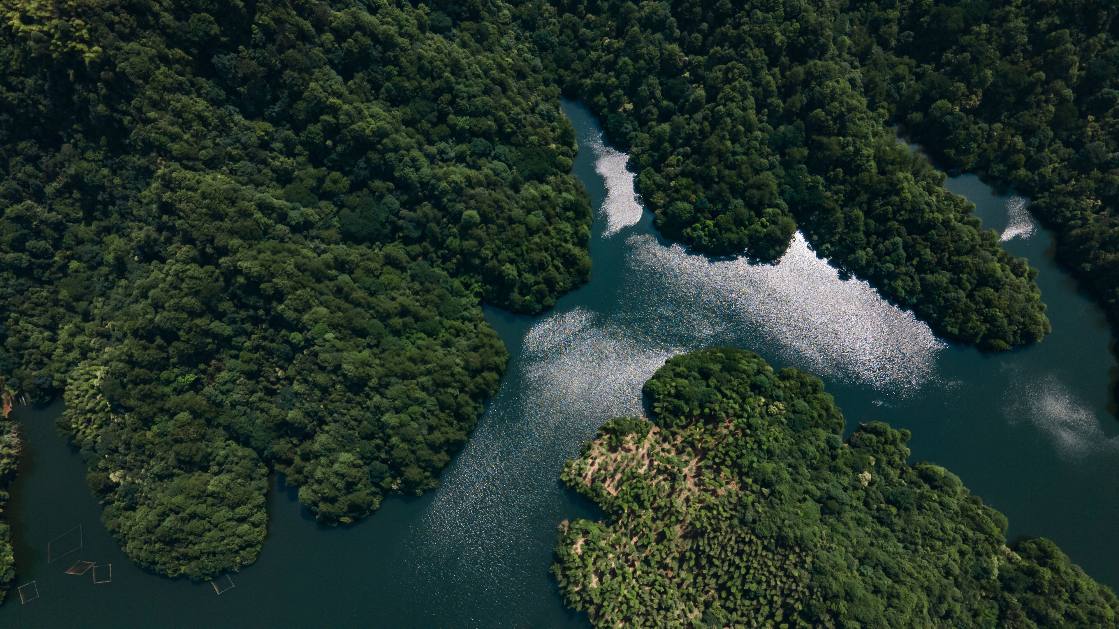 Drone aerial photography Changqi Town, Chishui City, Guizhou Province, China. Moon Lake Scenic Resort of Chishui. 