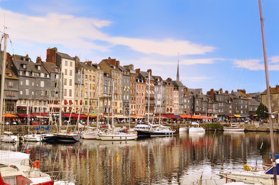 The old port and harbour area of Honfleur, Calvados department, Normandy, France.; Shutterstock ID 101466400