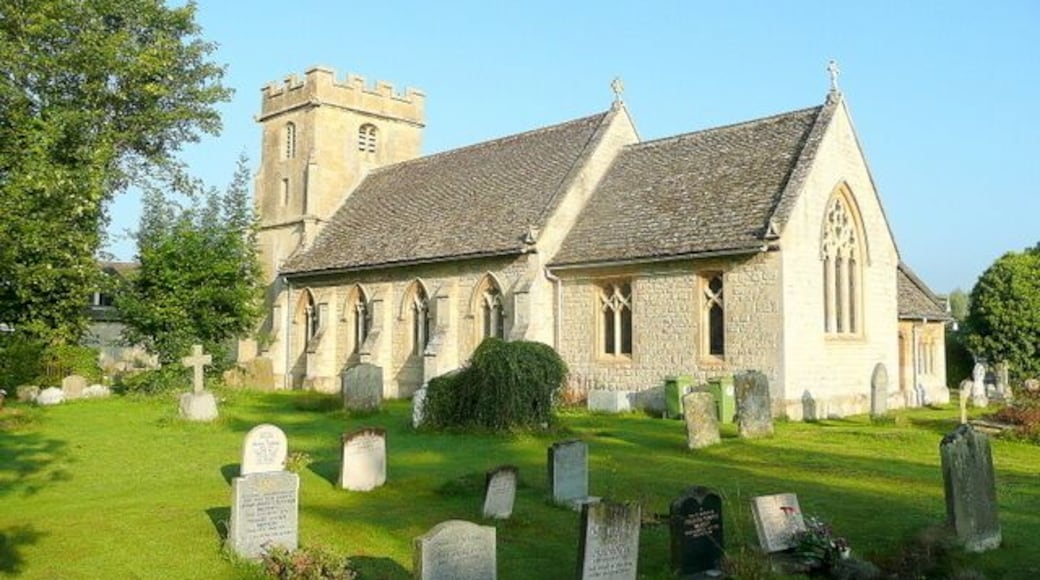 St. Mary and Corpus Christi church, Down Hatherley, near to Down Hatherley, Gloucestershire, Great Britain. This church picture is the photographer's 20,000th contribution to the Geograph project. Photo taken at 8:30am on the same day as upload, 3rd September 2010.