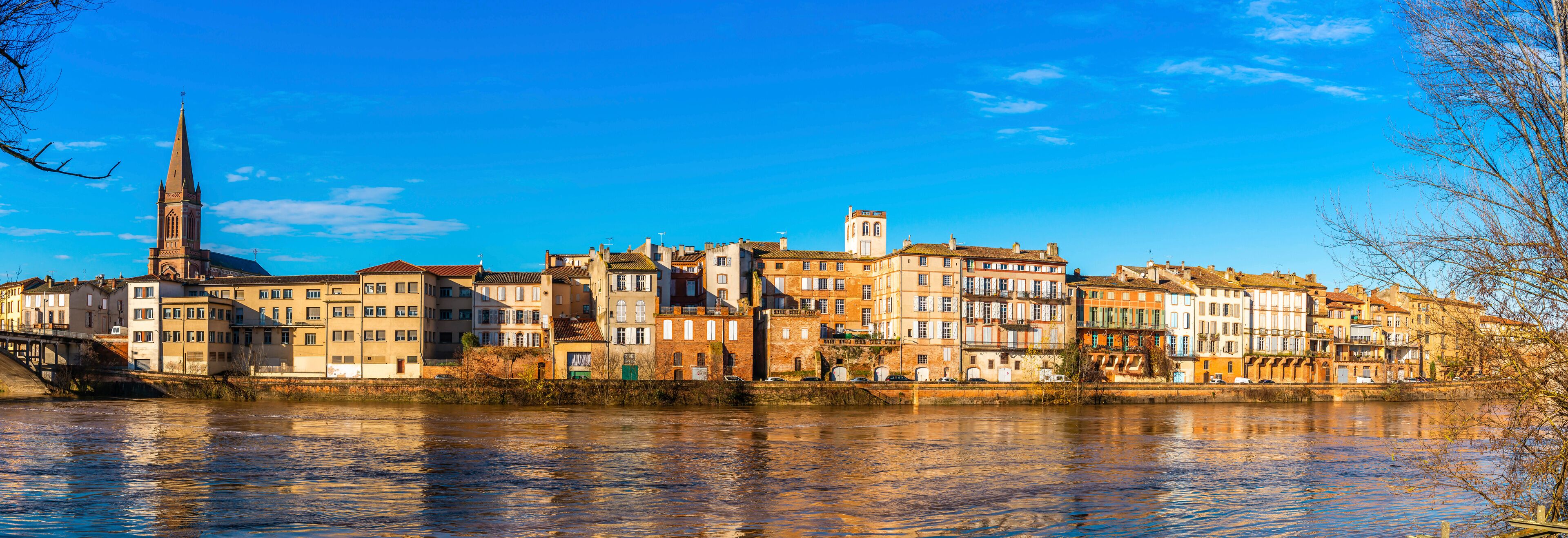 Panorama of Montauban in the Tarn et Garonne in Occitania, France