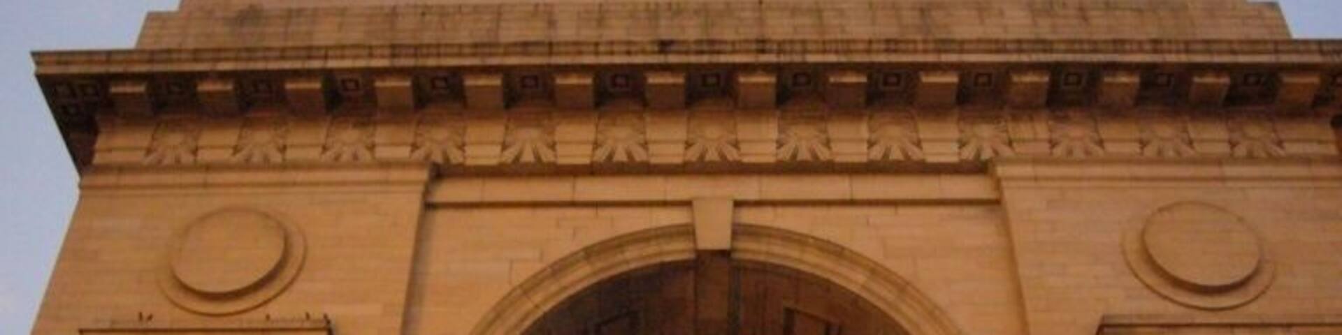 This is the national monument of India...modeled after the Arc de Triomphe in Paris.