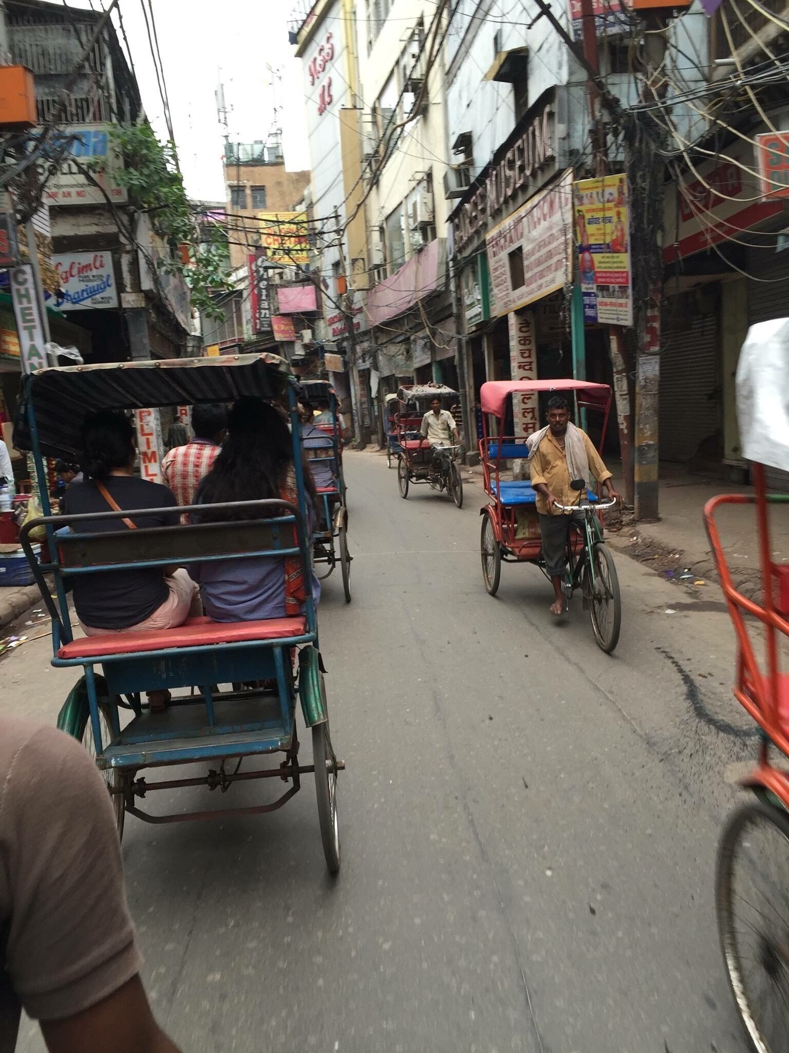 Riding a rickshaw in Old Delhi.  Seeing the spice and tea shops in this part of time is definitely a must see.  #lifeatexpedia