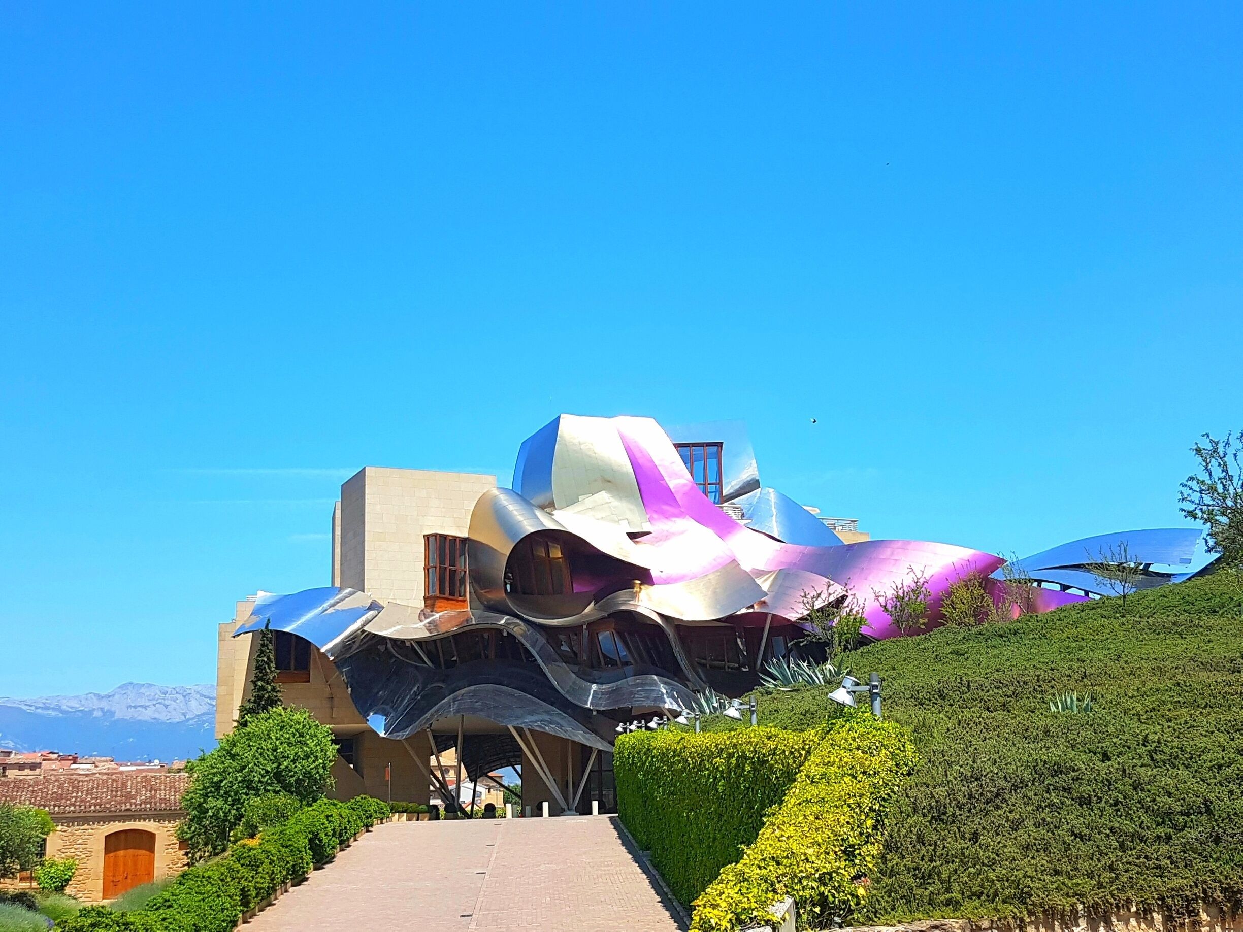 The tour here is a must! Great architecture but there was so much more than Gehry. Lunch on the terrace at the hotel was amazing. I had a 2 hour passionate affair with the Marques de Riscal Gran Reserva
