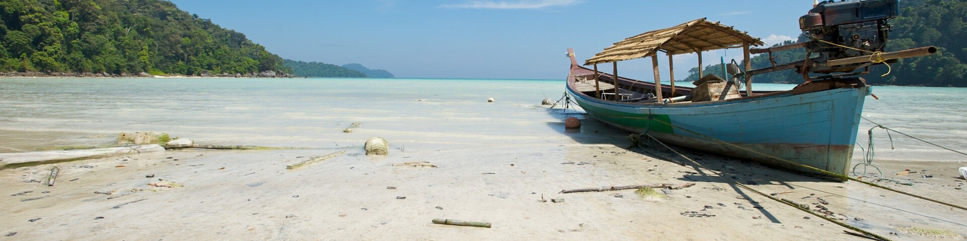 Khao Lak which includes boating, a beach and tropical scenes
