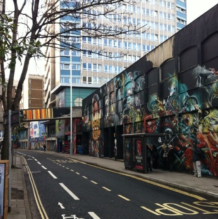 Graffiti street in Bristol