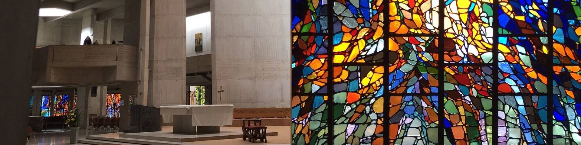 I decided to visit Clifton Cathedral before Bristols open doors day tomorrow: designed by Percy Thomas Partnership with stained glass by Henry Haig it still is one of the most beautiful spaces in Bristol.