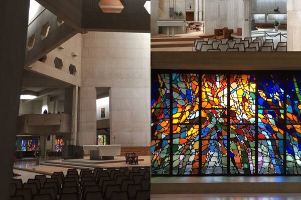 I decided to visit Clifton Cathedral before Bristols open doors day tomorrow: designed by Percy Thomas Partnership with stained glass by Henry Haig it still is one of the most beautiful spaces in Bristol.