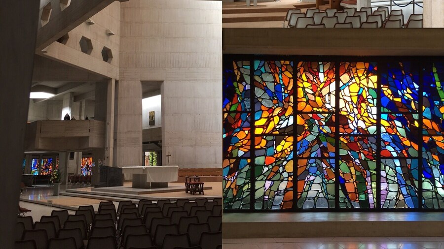 I decided to visit Clifton Cathedral before Bristols open doors day tomorrow: designed by Percy Thomas Partnership with stained glass by Henry Haig it still is one of the most beautiful spaces in Bristol.
