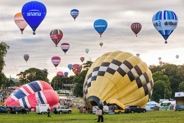 Get here early to see the balloons setting up