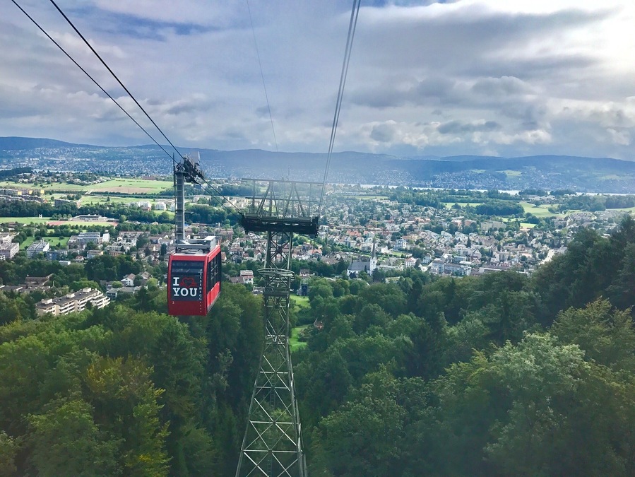 Amazing view of the Sihl valley from Felsenegg, Switzerland
