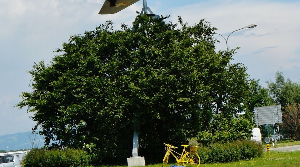 Zebrastreifen ann der Markthalle von Hundertwasser