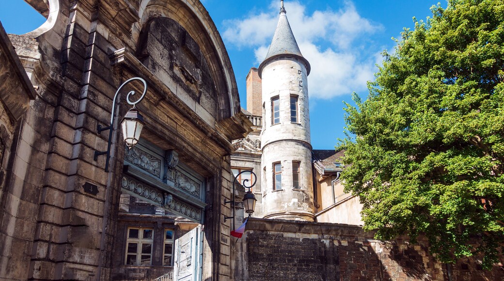 Troyes, FRANCE - August 20, 2022: Traditional Cathedral building in Troyes, France
