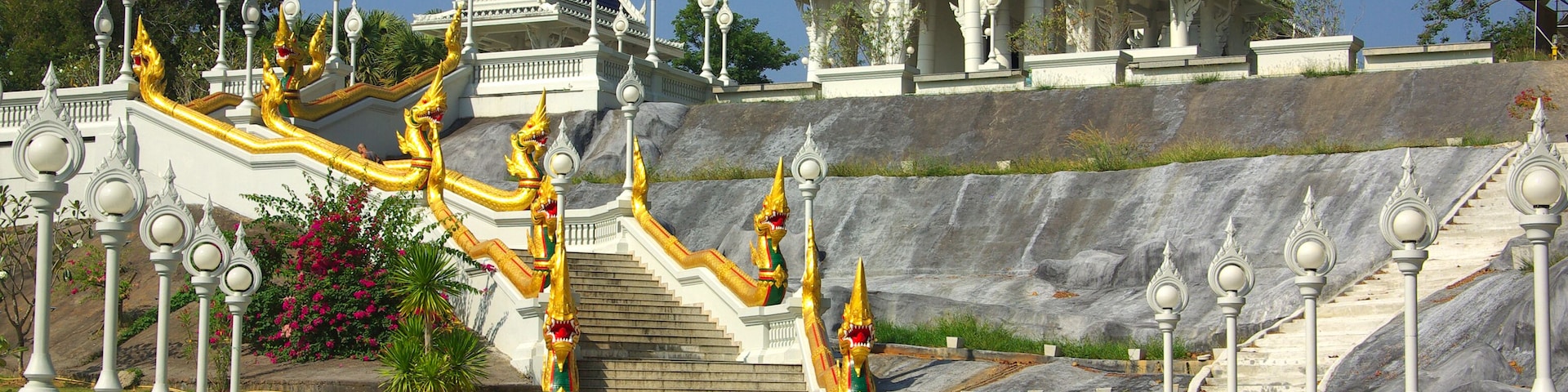 Buddhist Temple of the White Dragon in Krabi Town, Thailand