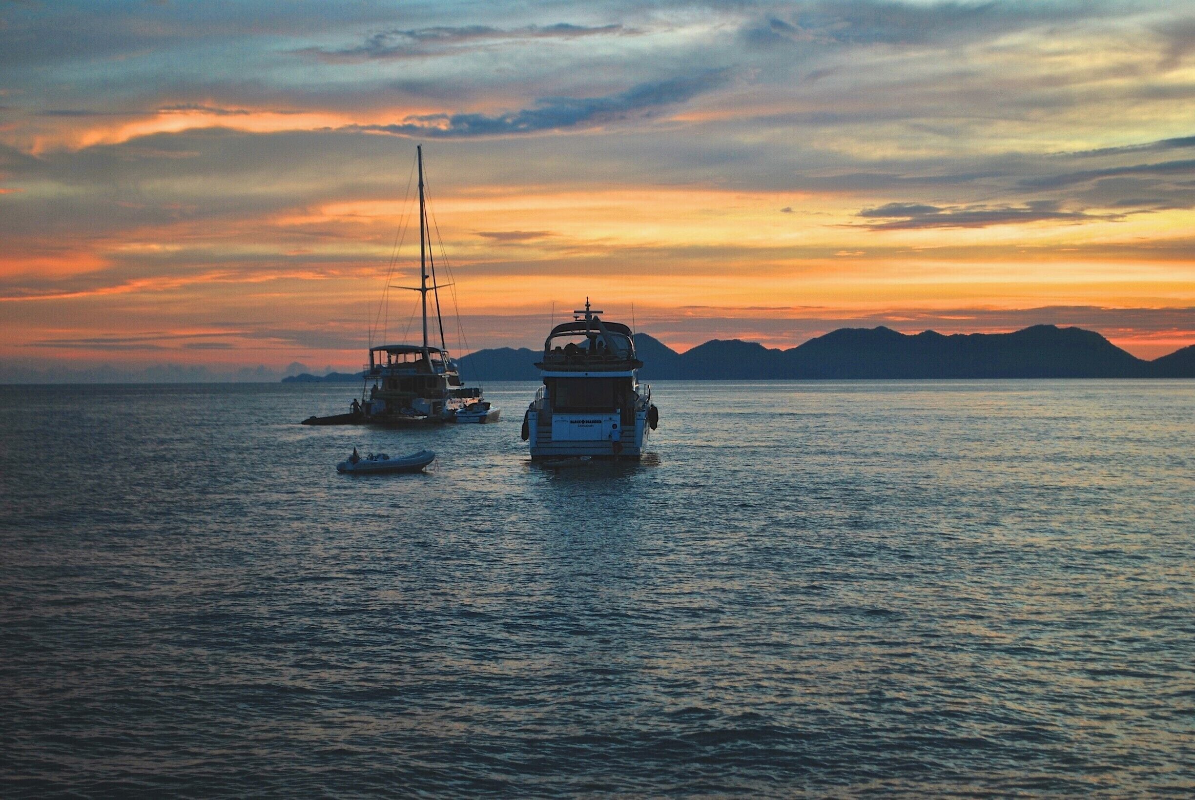 A beautiful sunset over the islands of Krabi Province (specifically, Koh Hong) in Phuket, Thailand.

This photo is taken on the day that I lost my GoPro. I "idiotically" jumped off the boat with my GoPro and didn't have any strap attached to it. To be fair, I had the camera with me when I reached the surface of the water but because of the impact, I accidentally (read it as idiotically) let go of my camera. *insert crying emoticon here*. But being a perpetual optimist that I am, I had to tell myself that I still had a great day and fortunate to have this scenery around me. We were so amazed by the scenery that we sat on the boat deck even after the light has gone because we felt so lucky and blessed for being able to witnessed something so beautiful. 
Not gonna lie though, I wished I had my GoPro to timelapse the sunset. *insert more crying emoticon here*

TOP TRAVEL TIP: Buy a strap for your GoPro or a floatie attached to it, so when you jump off a boat, you wouldn't lose your camera.

#krabi #kohhong #phuket #thailand #southeastasia #asia #travel #wanderlust #island #islandhopping #sunset