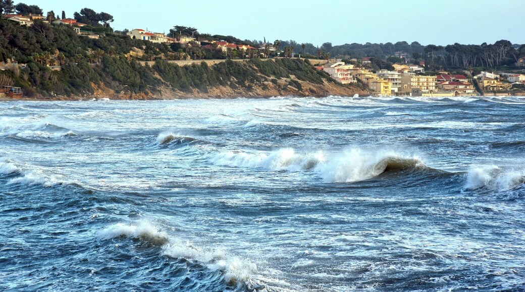 The beach of the Lido (Dorée) between Bandol and Sanary sur Mer