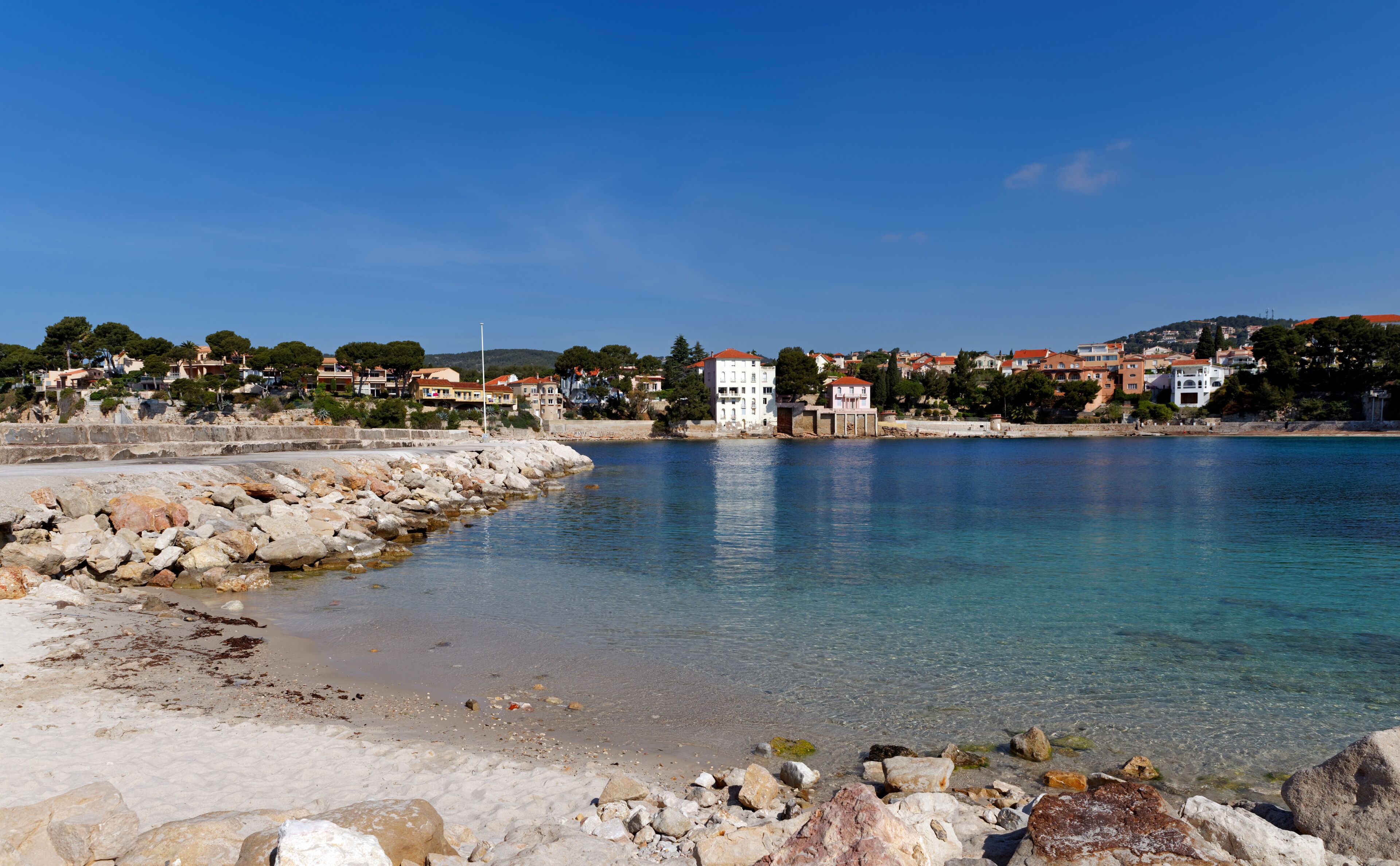Renecros beach in Bandol village
