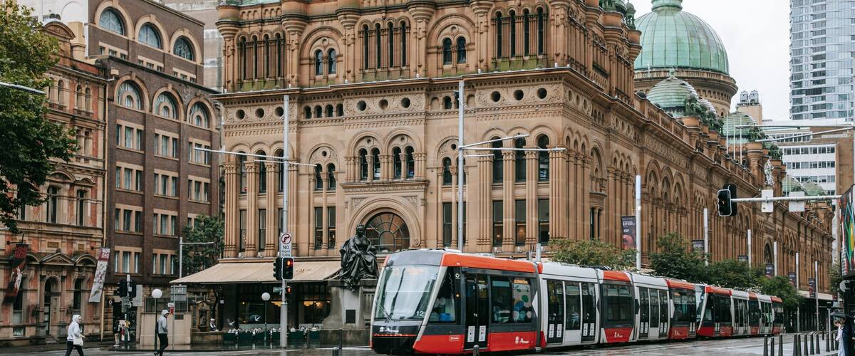 Sydney Central Business District showing railway items, a city and heritage architecture