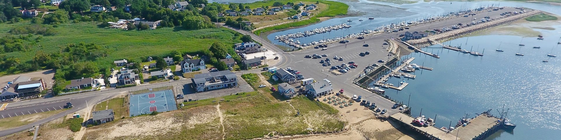 Downtown Wellfleet, Cape Cod Aerial