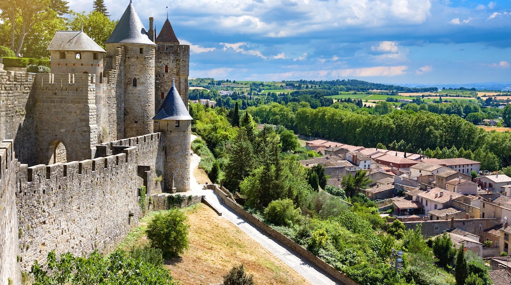 Beautiful view of old town of Carcassone, France