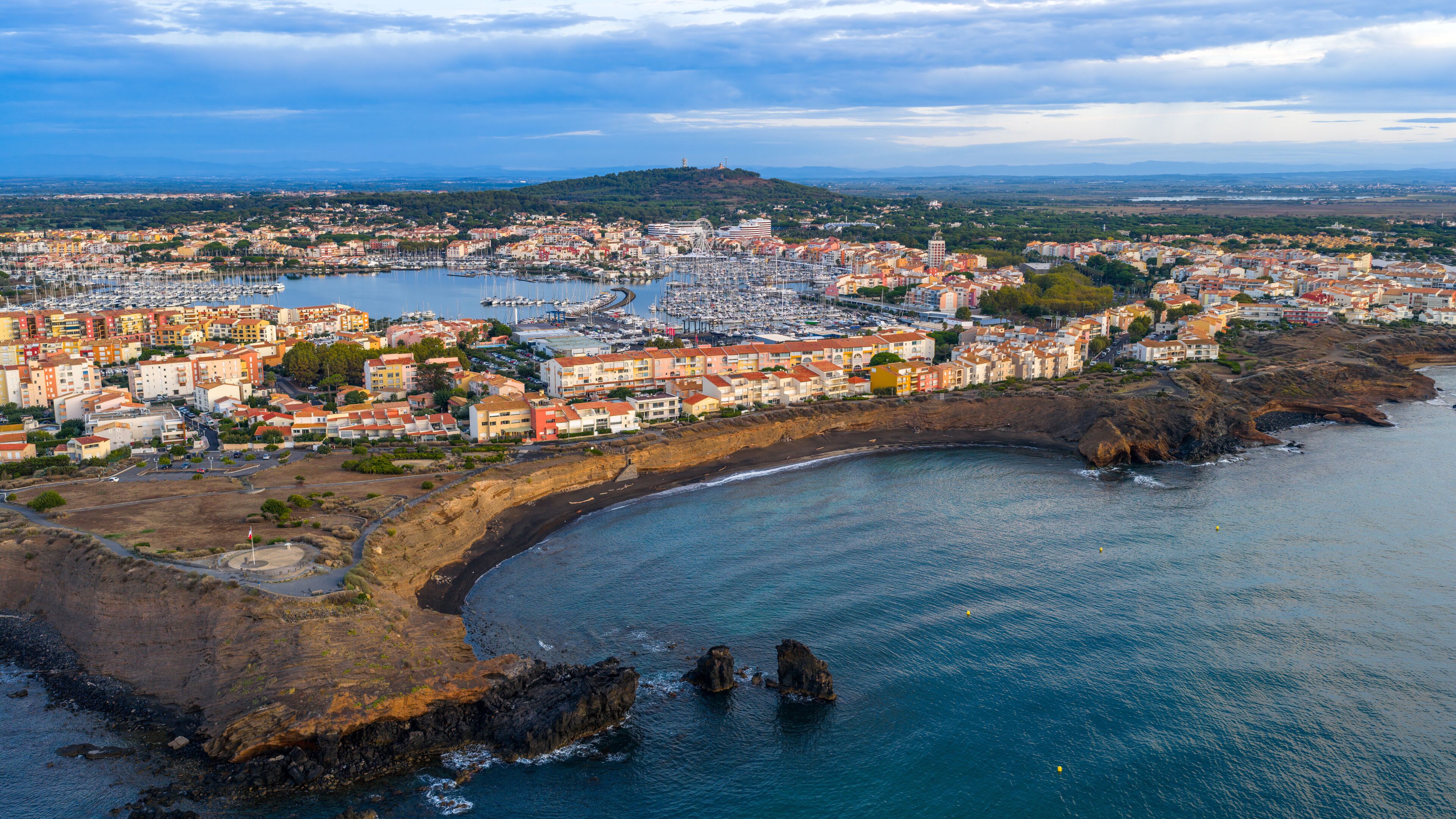 Grande Conque Beach at sunrise, Cap d'Agde, Occitanie, France
