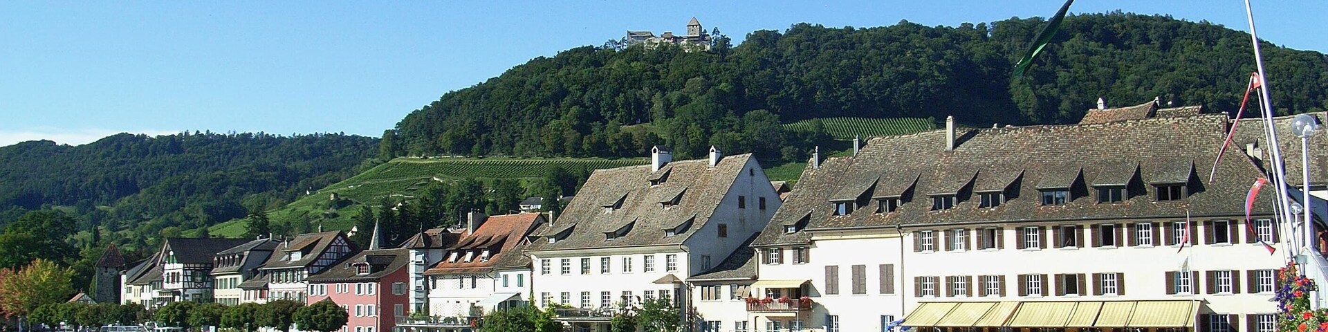 Dieses Bild zeigt das Panorama von Stein am Rhein im Westen.
