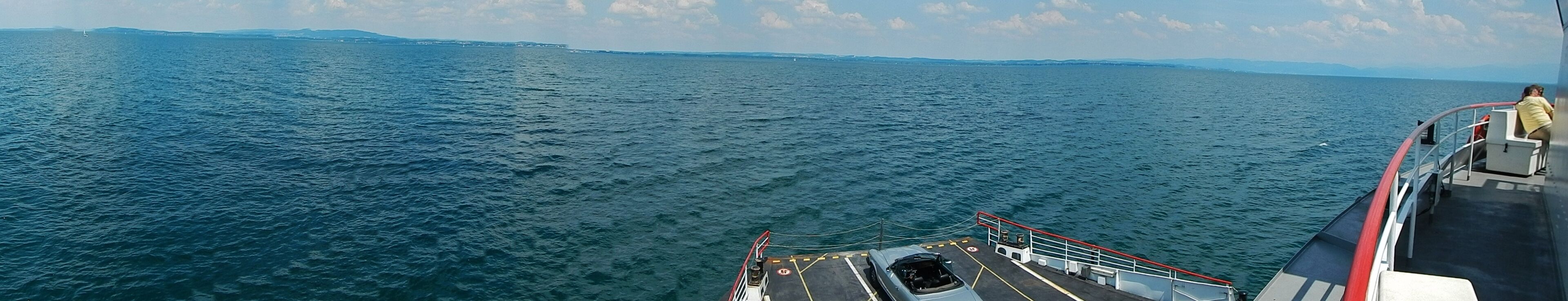 180 ° Blick von der Fähre Romanshorn - Friedrichshafen