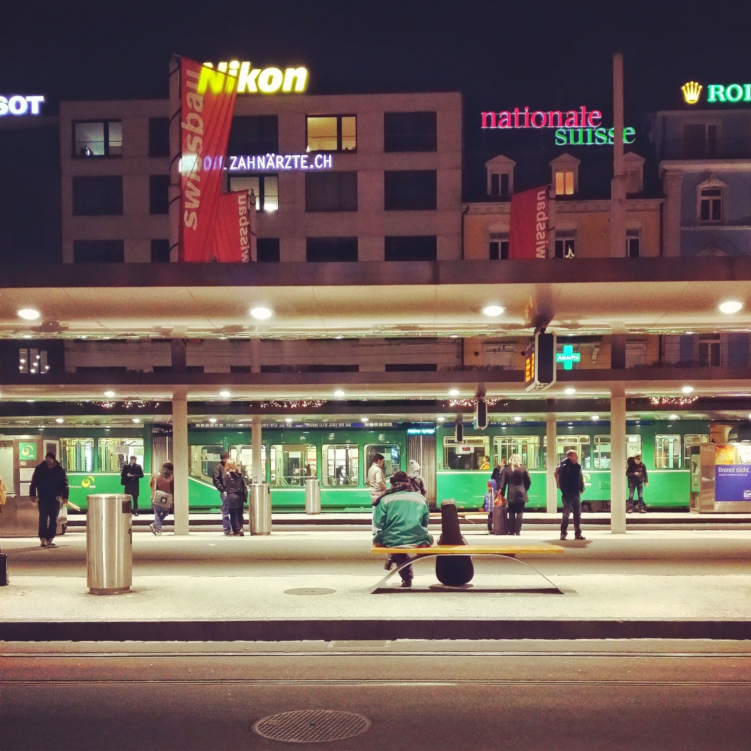 Bahnhof SBB tram stop in Basel, Switzerland