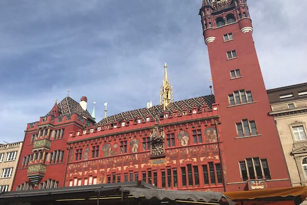 Town hall in Basel Switzerland. This building is over 500 years oldâ€ïž