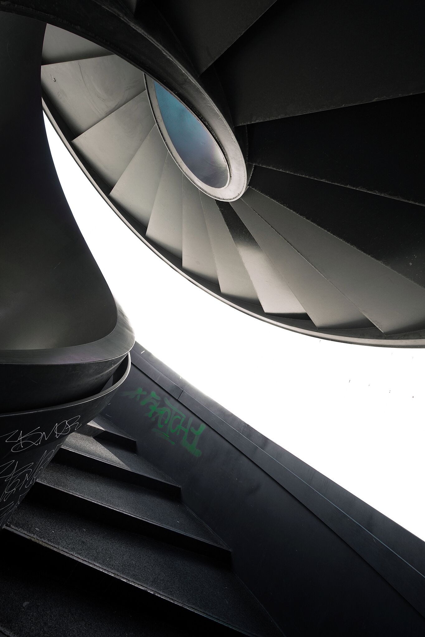 A spectacular staircase just right next to the tram station of St. Johann. 