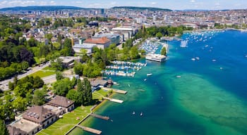 Aerial view of Zurich city in Switzerland