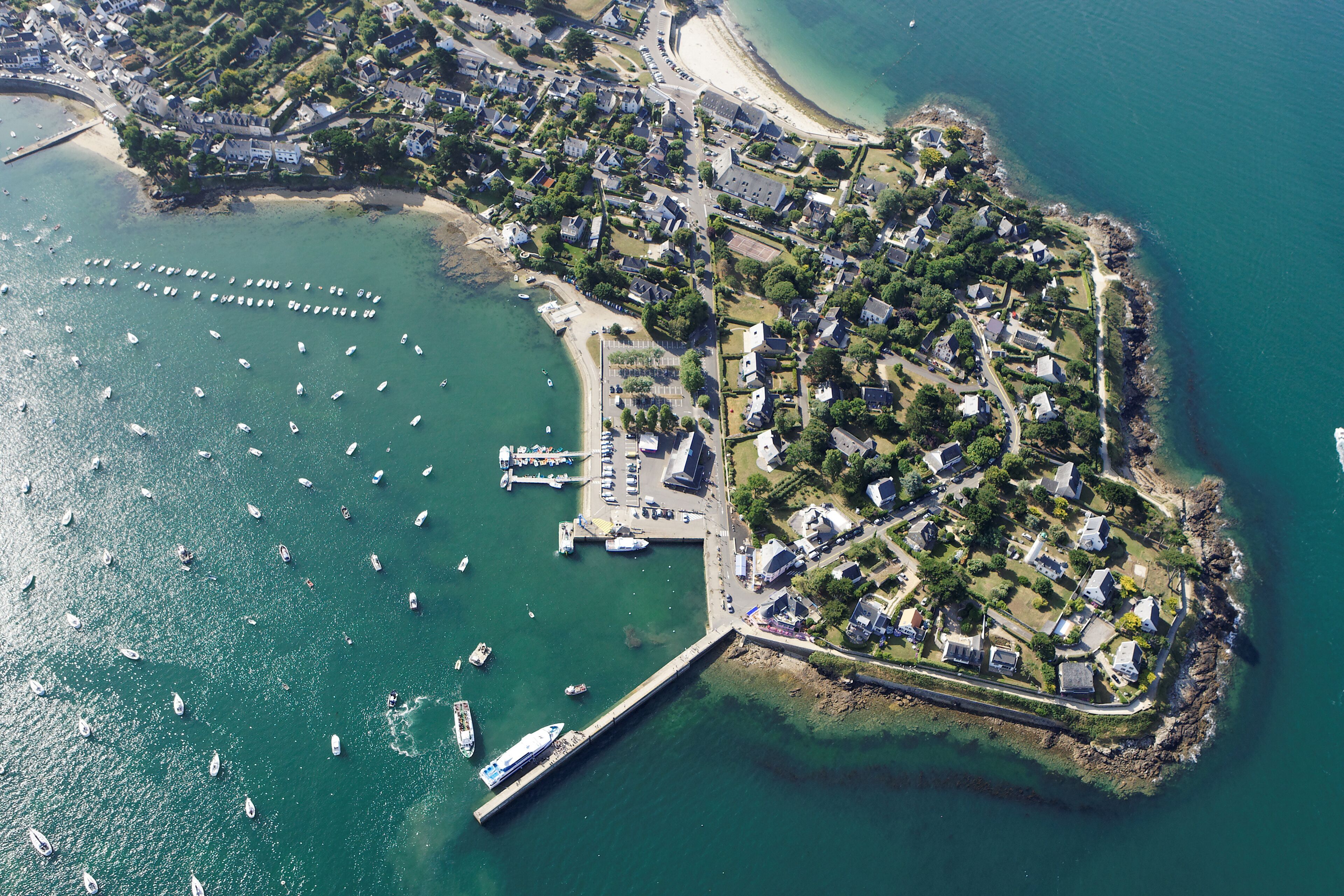 vue aerienne de Port Navalo, Golfe du Morbihan (56)