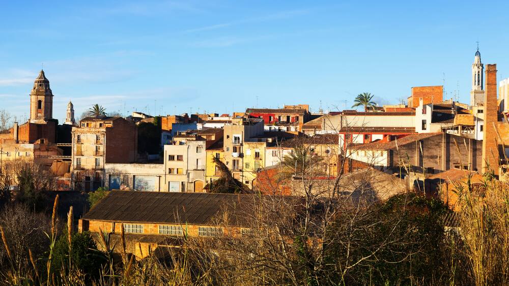 view of Valls in winter day. Tarragona