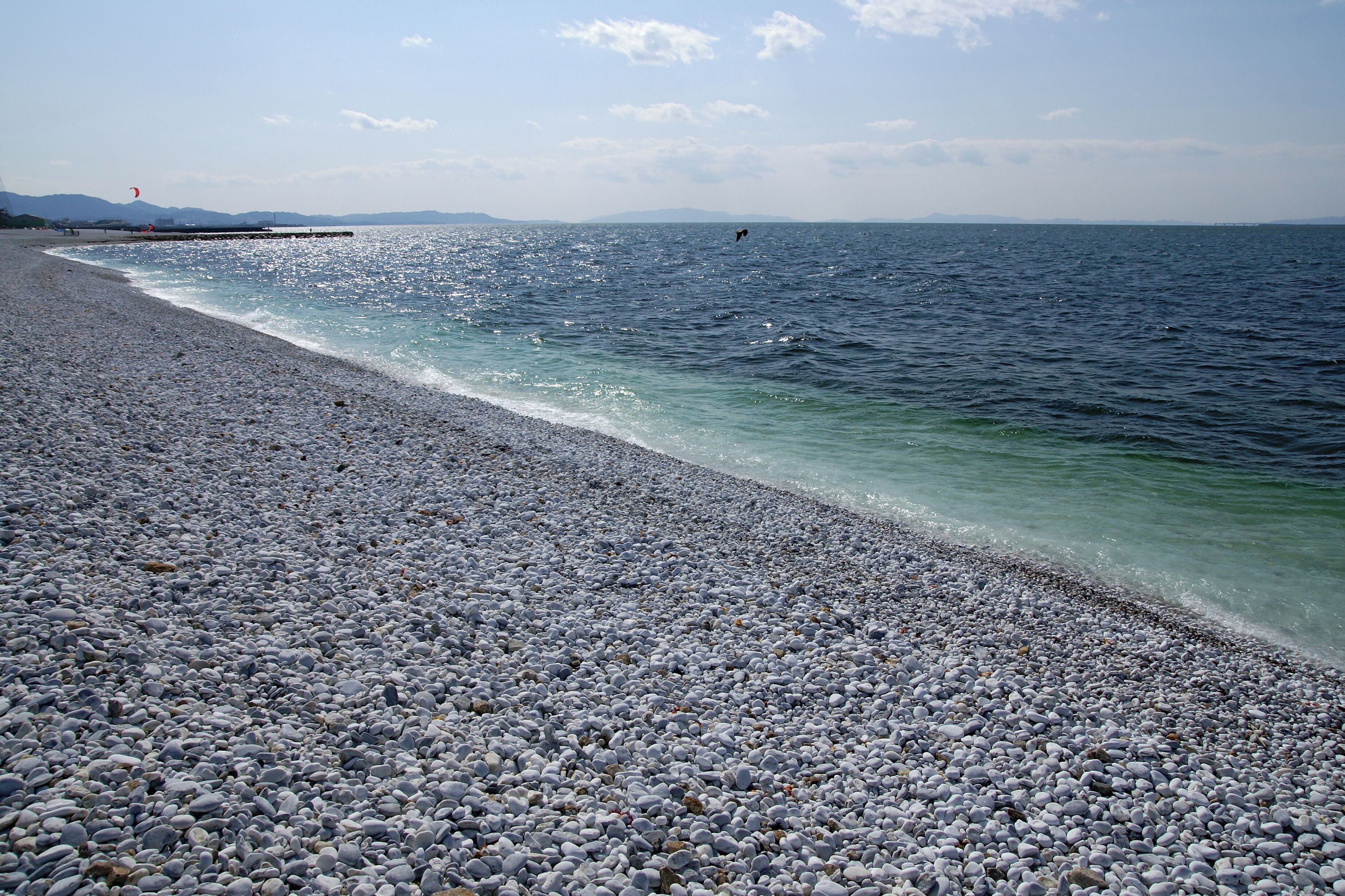 Marble Beach of Rinku Park in Izumisano, Osaka prefecture, Japan