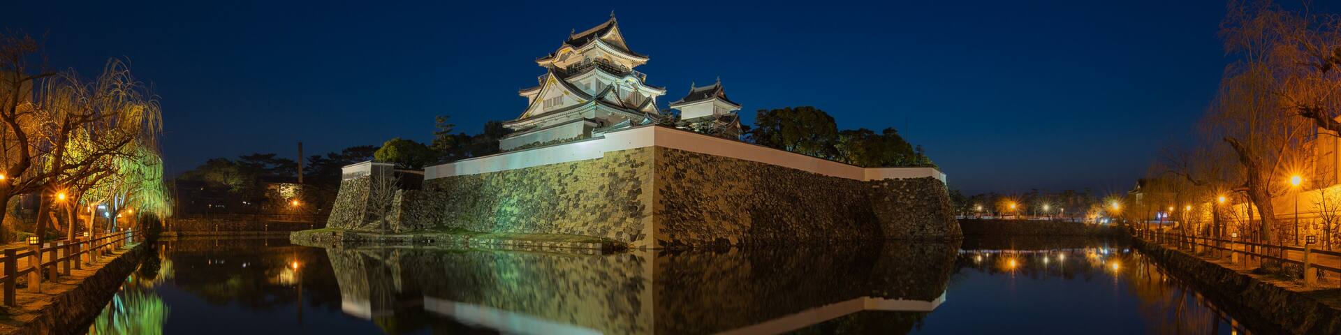 Kishiwada castle (Chikiri Castle) built in 16th century, Kishiwada city, Osaka Prefecture, Japan