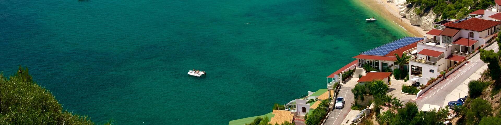 Gargano Peninsula featuring a beach and general coastal views