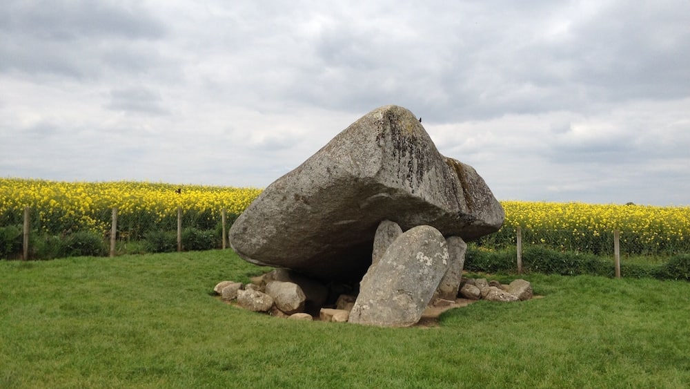 An interesting find in the middle of the canola fields of Ireland. How did these large rocks get placed here?