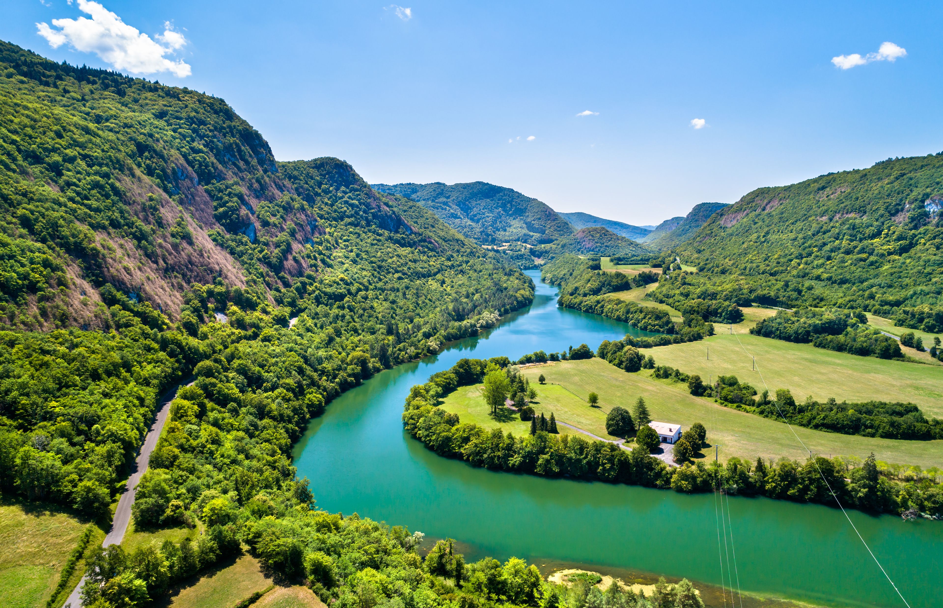 Gorge of the Ain river in France