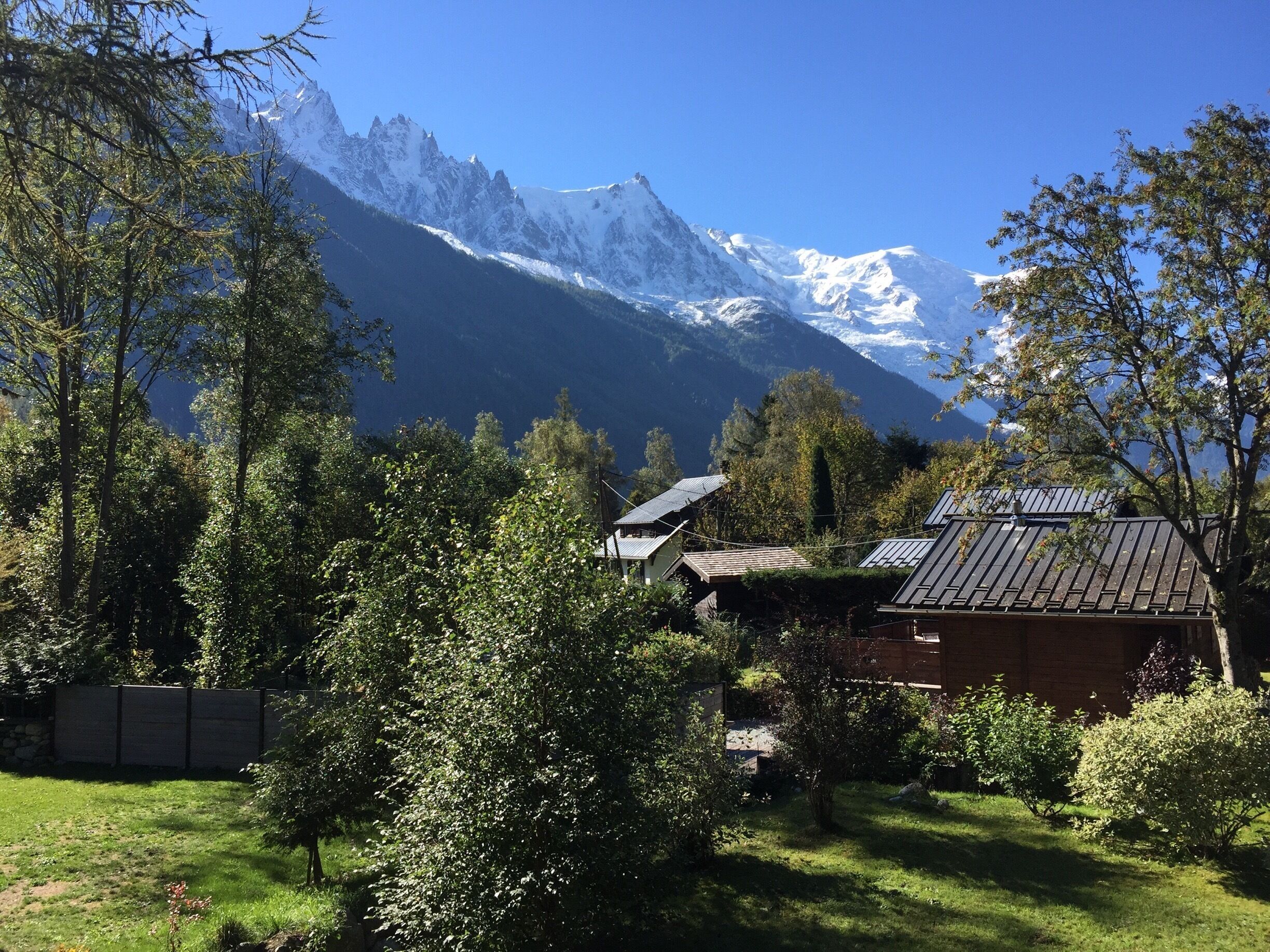 View on the Mont Blanc massif from Les Tines. Just gorgeous!!!